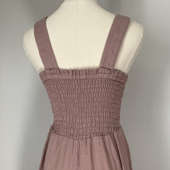 Faherty Diego Wide Leg Jumpsuit in Mauve - Picture 8 of 11